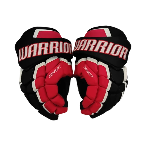 Vist Large View of Product Image Which is Used Warrior COVERT QRL3 Junior Gloves White/Black/Red 10"