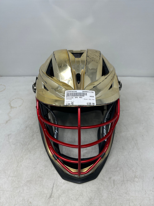 Vist Large View of Product Image Which is Used Cascade XRS PRO Lacrosse Helmet Gold MD
