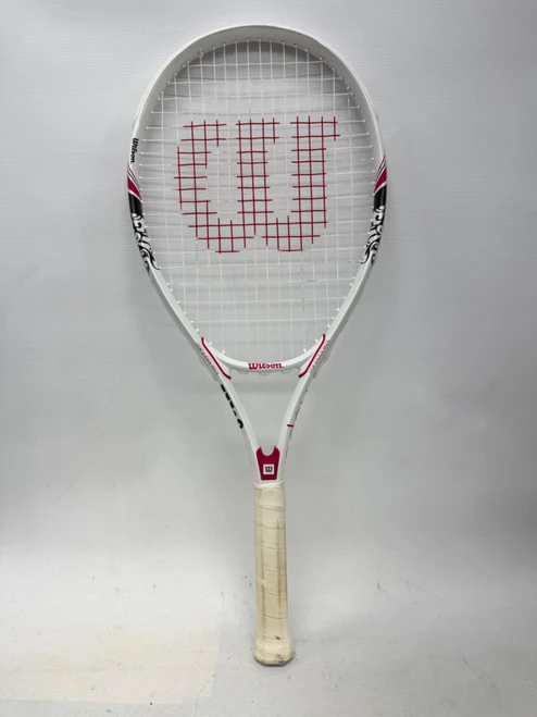 Vist Large View of Product Image Which is Used Wilson HOPE Womens Tennis Racquet White 4 1/4"