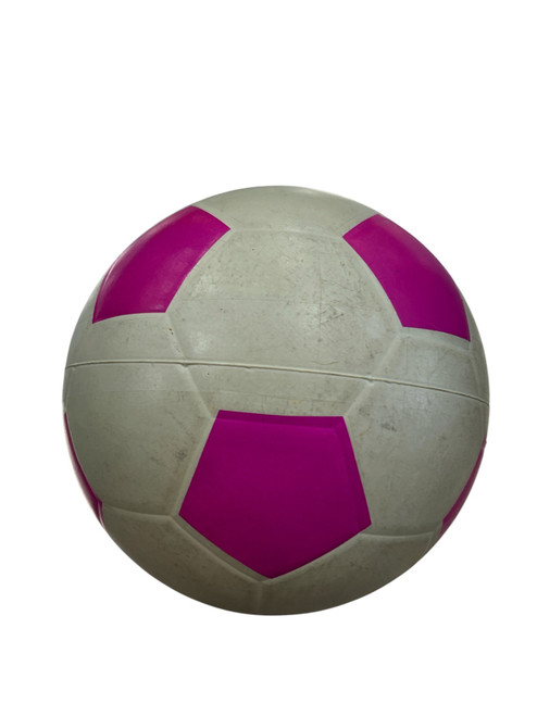 Vist Large View of Product Image Which is Used RUBBER SOCCER BALL SZ 5 All Size Soccer Ball White And Neon Pink 5