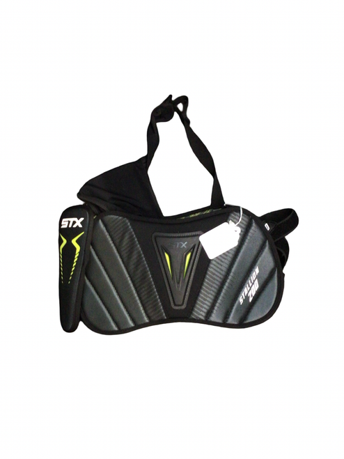 Vist Large View of Product Image Which is Used STX STALLION 200 Lacrosse Rib Pads Black LG