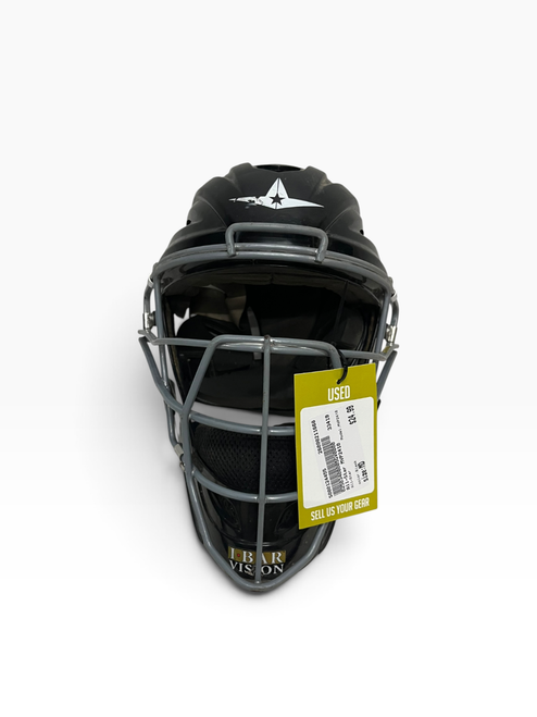 Vist Large View of Product Image Which is Used All-Star MVP2410 Catchers Helmet w/Mask Black MD