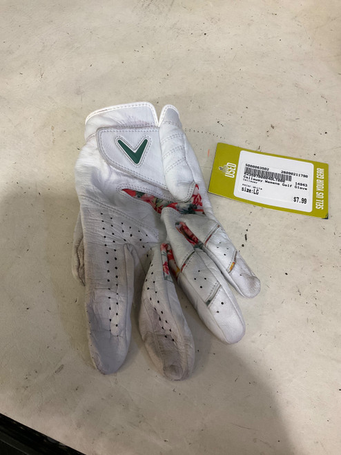 Vist Large View of Product Image Which is Used Callaway Womens Golf Glove White LG