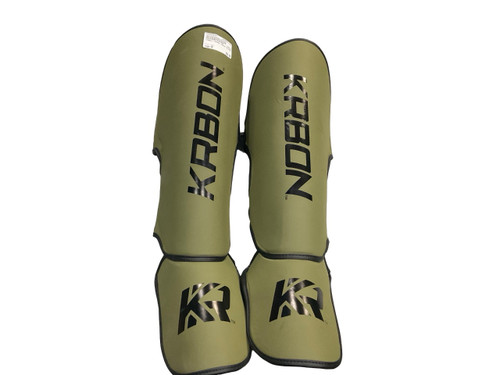 Vist Large View of Product Image Which is Used Martial Arts Shin Pads Green Senior