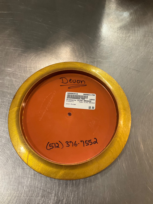 Vist Large View of Product Image Which is Used Discmania CLOUD BREAKER Disc Golf Driver Orange