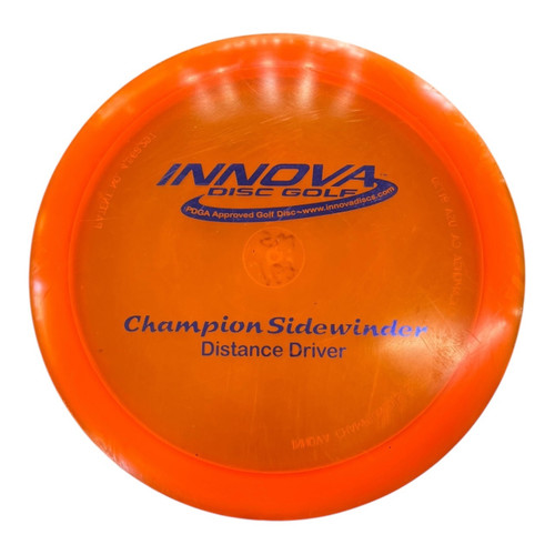 Vist Large View of Product Image Which is Used Innova CHAMPION PFN SIDEWINDER Disc Golf Driver Orange 167g