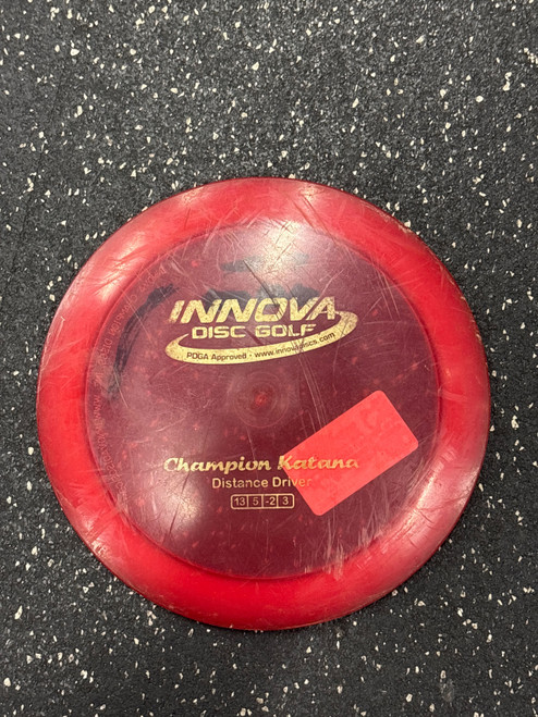 Vist Large View of Product Image Which is Used Innova CHAMPION KATANA Disc Golf Driver Red