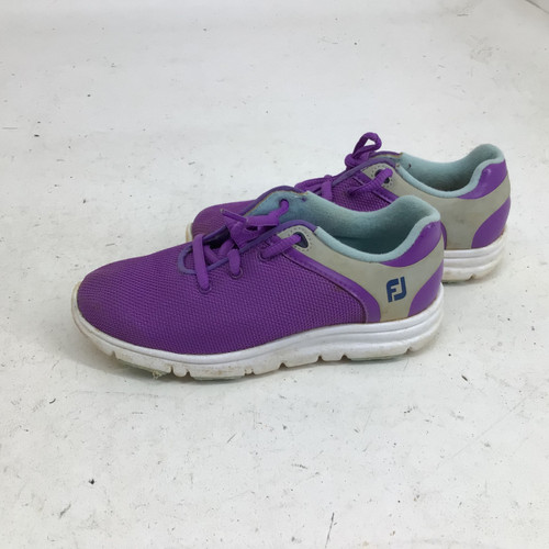 Vist Large View of Product Image Which is Used Foot Joy JR 1 GOLF SHOES Jr Golf Shoes Purple Junior 01