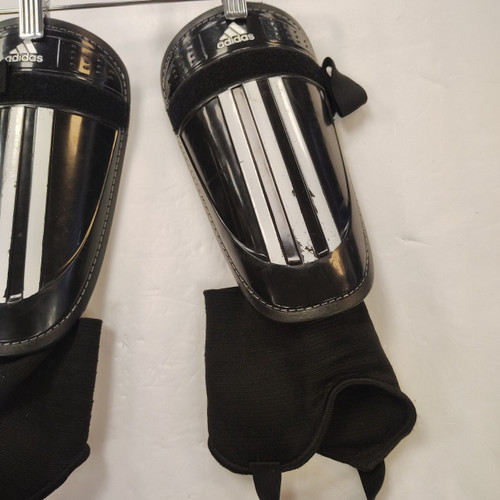 Vist Large View of Product Image Which is Used Adidas Soccer Shin Guards Adult Black LG