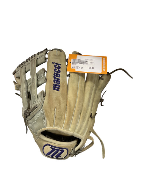 Vist Large View of Product Image Which is Used Marucci HANDCRAFTED BB/SB Glove LH Throw Brown 12 3/4"