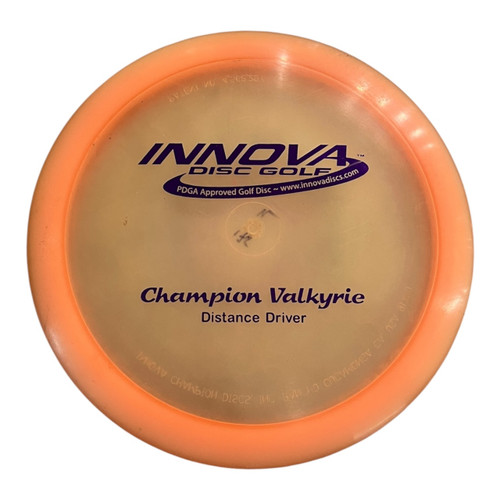 Vist Large View of Product Image Which is Used Innova CHAMPION PFN VALKYRIE Disc Golf Driver Coral 172g