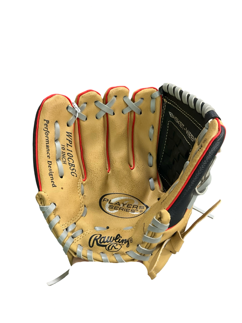 Vist Large View of Product Image Which is Used Rawlings PLAYER SERIES BB/SB Glove RH Throw Orange 10"