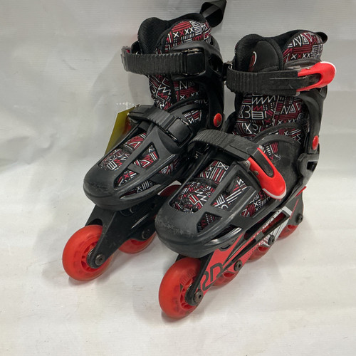 Vist Large View of Product Image Which is Used RollerDerby FALCON Junior Rec Fitness Skates Red Adjustable