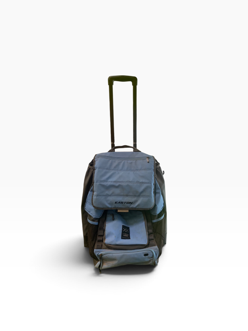 Vist Large View of Product Image Which is Used Easton WHEELED BAG BB/SB Player Wheeled Bag Carolina Blue