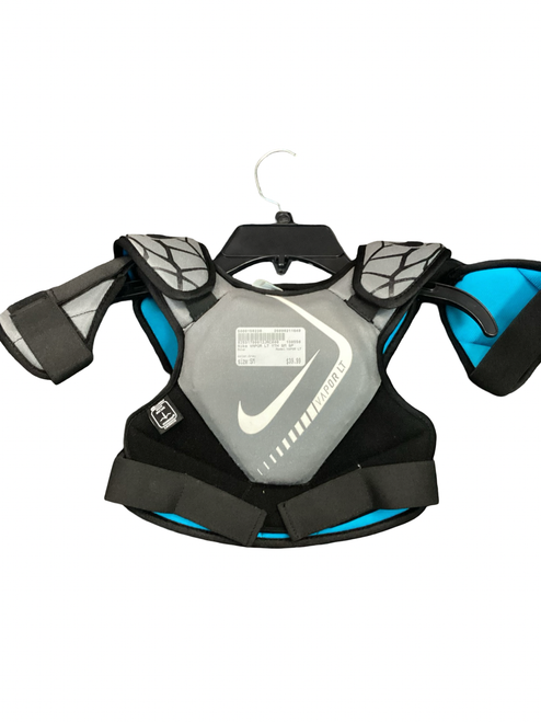 Vist Large View of Product Image Which is Used Nike VAPOR LT Lacrosse Shoulder Pads Grey SM