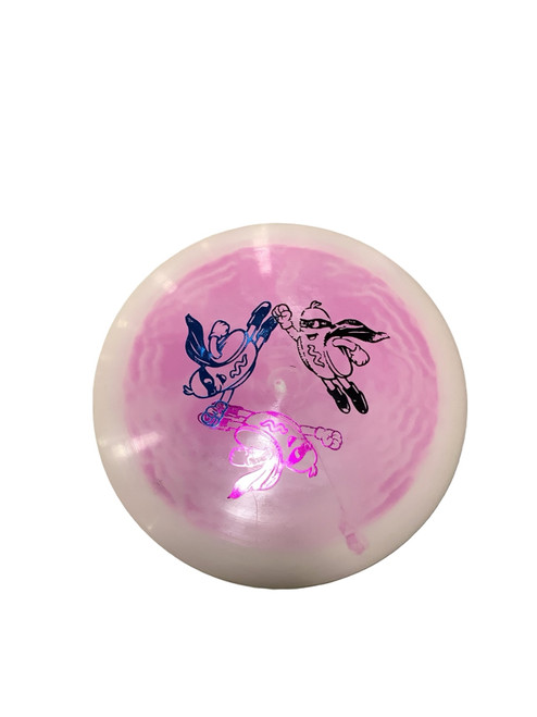 Vist Large View of Product Image Which is Used SKYQUEST DRIVER W DESIGNS Disc Golf Driver White