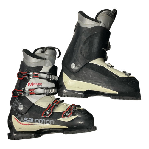 Vist Large View of Product Image Which is Used Salomon MISSION R70 Mens DH Ski Boot Black 295 MP - M11.5