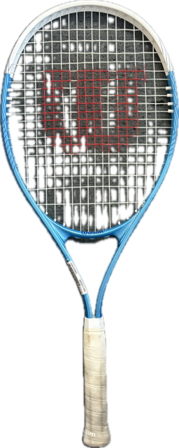 Vist Large View of Product Image Which is Used Wilson ULTRA Adult Tennis Racquet Carolina Blue 4 3/8"