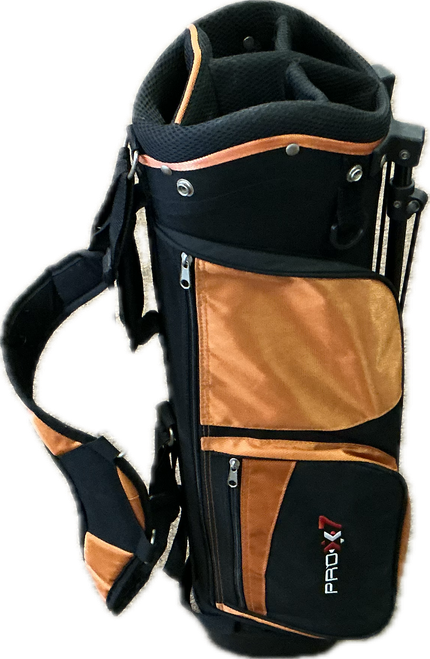 Vist Large View of Product Image Which is Used STAND BAG Jr Stand Bag Black And Orange