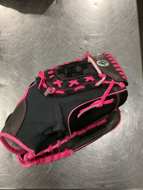 Vist Large View of Product Image Which is Used Franklin FASTPITCH PRO SERIES BB/SB Glove RH Throw Pink 12"