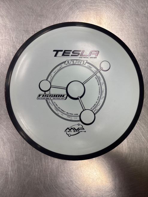 Vist Large View of Product Image Which is Used MVP FISSION TESLA Disc Golf Driver Grey