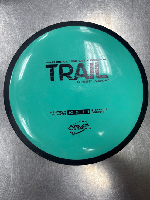 Vist Large View of Product Image Which is Used MVP NEUTRON TRAIL Disc Golf Driver Turquoise