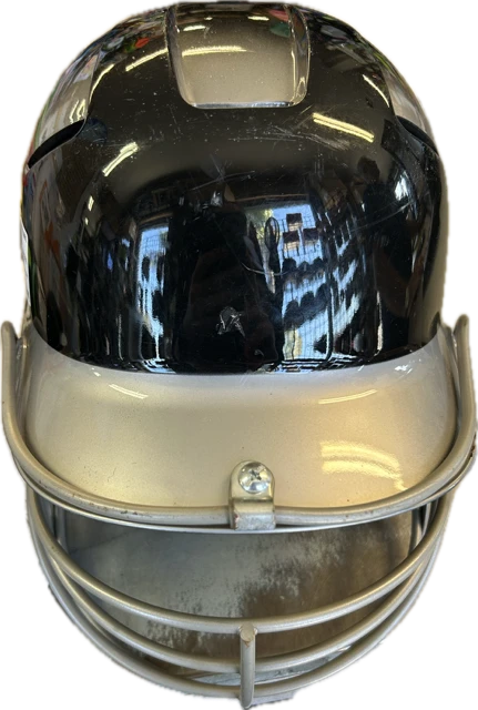 Vist Large View of Product Image Which is Used Easton BK\GRY Batting Helmet w/Mask Black One Size