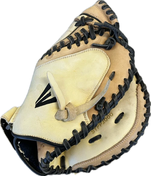 Vist Large View of Product Image Which is Used Easton SYFP2000 RH Throw Fastpitch Gloves Brown 12"