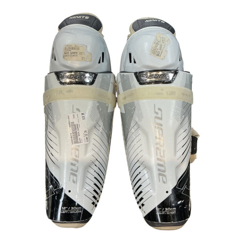 Vist Large View of Product Image Which is Used Bauer SHIN GUARDS Senior Shin Guards White 12"