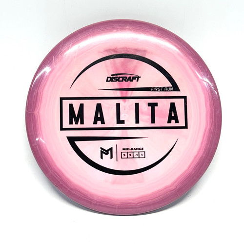 Vist Large View of Product Image Which is Used Discraft MCBETH FIRST RUN MALITA Disc Golf Mid Range Pink 178g