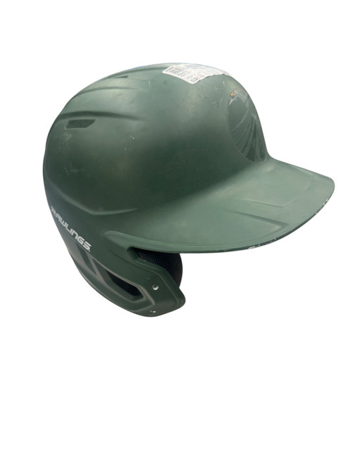 Vist Large View of Product Image Which is Used Rawlings MACH JR REV-A Batting Helmet No Mask Green One Size