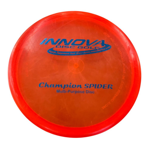 Vist Large View of Product Image Which is Used Innova CHAMPION SPIDER PFN Disc Golf Mid Range Red 174g