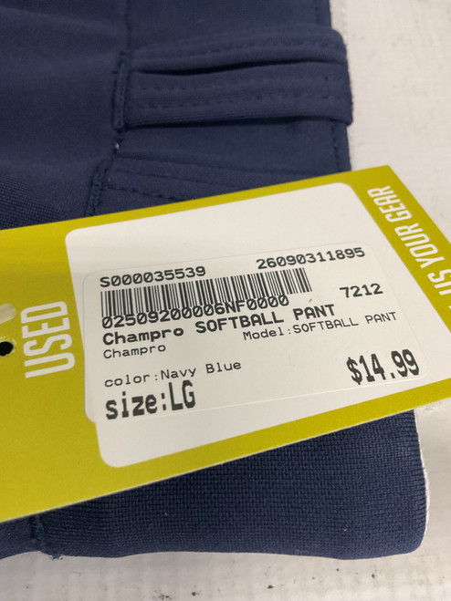 Vist Large View of Product Image Which is Used Champro SOFTBALL PANT BB/SB Pant Womens Navy Blue LG
