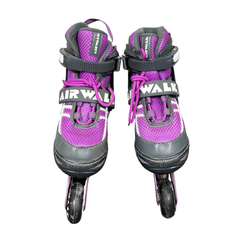 Vist Large View of Product Image Which is Used Airwalk Junior Rec Fitness Skates Purple Adjustable 1-4
