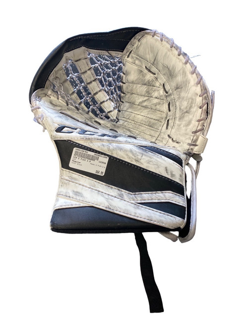 Vist Large View of Product Image Which is Used CCM E FLEX 3.9 Senior Goalie Blocker Black