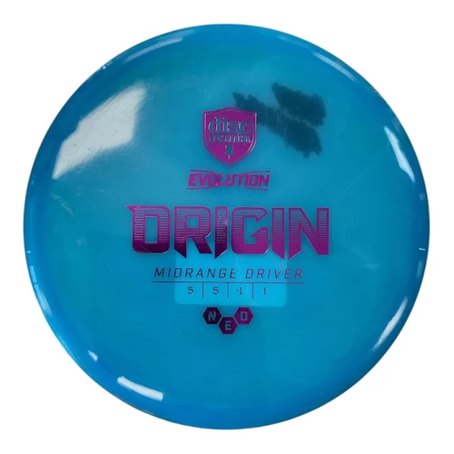 Vist Large View of Product Image Which is Used Discmania NEO ORIGIN Disc Golf Mid Range Royal Blue 176g