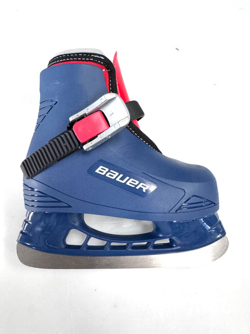 Vist Large View of Product Image Which is Used Bauer LIL CHAMP 6/7 Boys Softboot Skate Royal Blue Adjustable