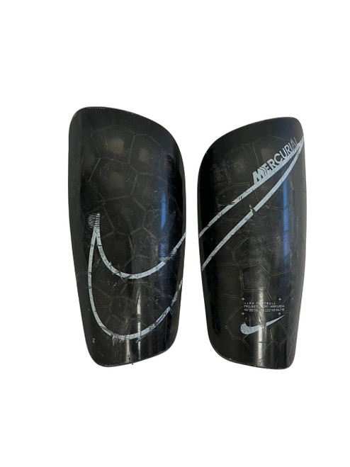 Vist Large View of Product Image Which is Used Nike Mercurial Adult MD Soccer Shin Guards Black
