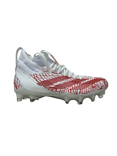 Vist Large View of Product Image Which is Used Adidas ADIZERO IMPACT Adult FB Cleats Cardinal And White Senior 7