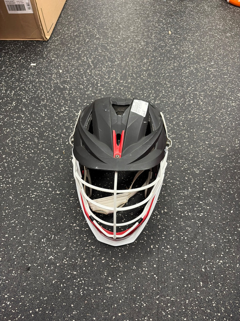 Vist Large View of Product Image Which is Used Cascade XRS PRO MATTE PEARL Lacrosse Helmet Black One Size