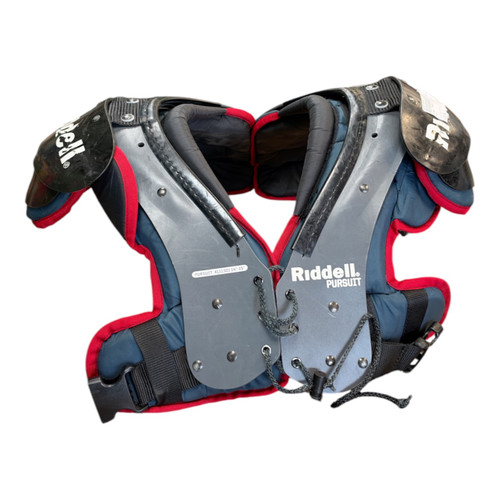 Vist Large View of Product Image Which is Used Riddell PURUIT FB Shoulder Pads Royal Blue XL