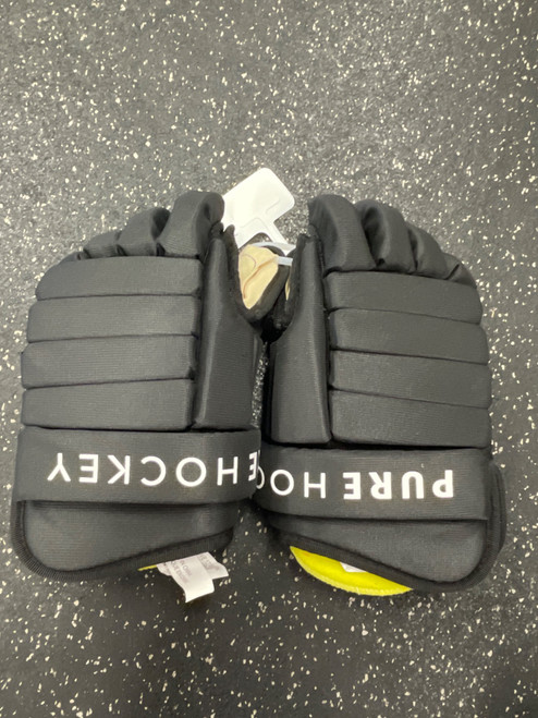 Vist Large View of Product Image Which is Used Pure Hockey GLOVES Junior Gloves Black 12"