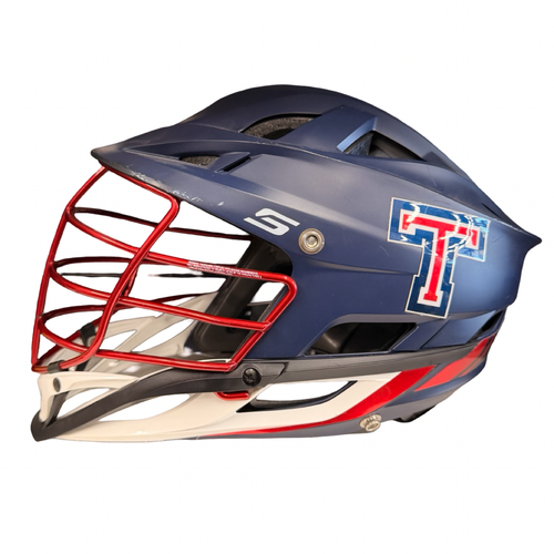 Vist Large View of Product Image Which is Used Cascade S Lacrosse Helmet Navy Blue One Size