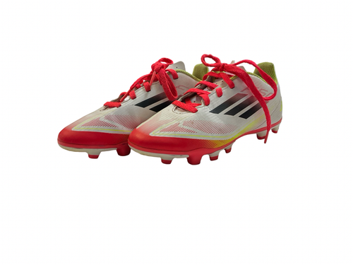 Vist Large View of Product Image Which is Used Adidas Soccer Cleats White Junior 01.5