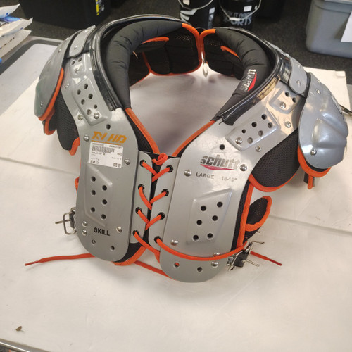 Vist Large View of Product Image Which is Used Schutt XV HD FB Shoulder Pads Grey LG