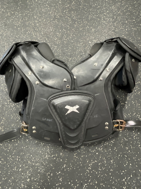 Vist Large View of Product Image Which is Used Xenith FLYTE FB Shoulder Pads Black LG