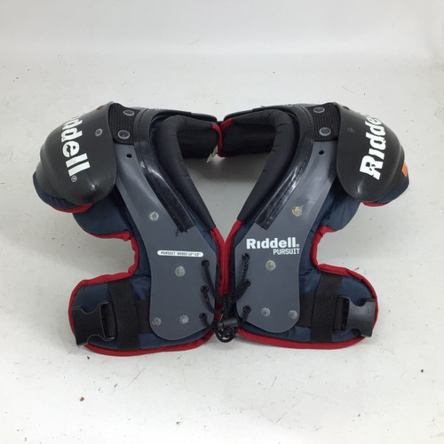 Vist Large View of Product Image Which is Used Riddell PURSUIT MD 12-13 INCH SHOULDER PADS FB Shoulder Pads Navy Blue MD