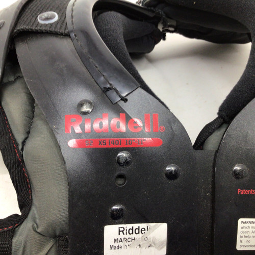 Vist Large View of Product Image Which is Used Riddell S2 XS 10-11IN SHOULDER PADS FB Shoulder Pads Black XS