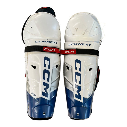 Vist Large View of Product Image Which is Used CCM NEXT Senior Shin Guards White 13"
