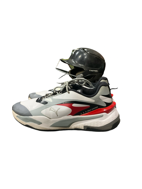 Vist Large View of Product Image Which is Used Puma Mens Golf Shoes White/Black/Red Senior 7